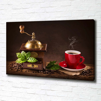 Coffee And Grinder - No Frame Print on Canvas