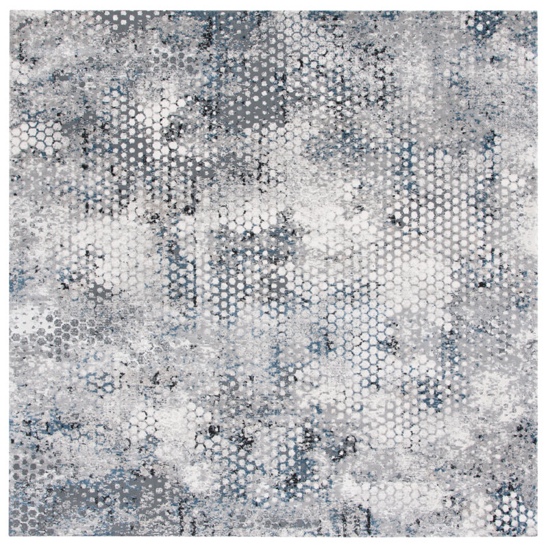 Tapis abstrait Mackinaw Performance, Carré 6 pi 7 po