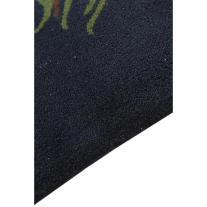 Tapis carré bleu marine Otto