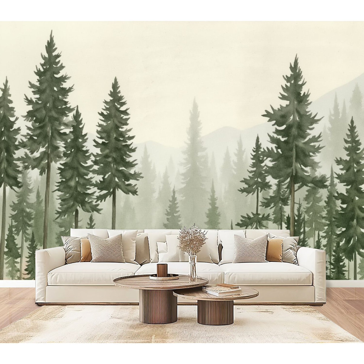 Red Barrel Studio® Forest Peel and Stick Wallpaper Mist Forest ...