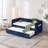 Upholstered Daybed with Trundle,USB Port ,Side Pockets-1355214288