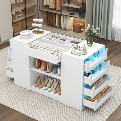 10 Drawer Dresser With Glass Top