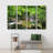 " River Through The Green Forest Nature " 4 - Pieces