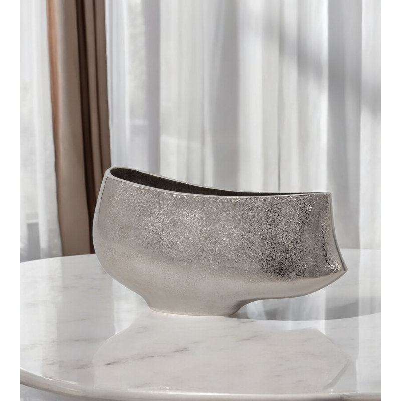 7" Nickel Aluminum Table Vase