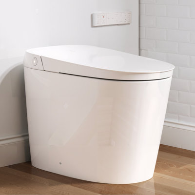 Toilette allongée intelligente avec réservoir intégré et toilette à une pièce pour salle de bain R&T