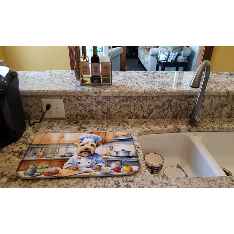 Wheaten Terrier The Chef Dish Drying Mat