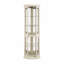 Vitrine d'angle vitrée d'angle pour vitrine d'angle pour le salon, armoire vitrée, collection Antique, vin, lumière de rangement en verre pour bar incluse, blanc antique-1671658240