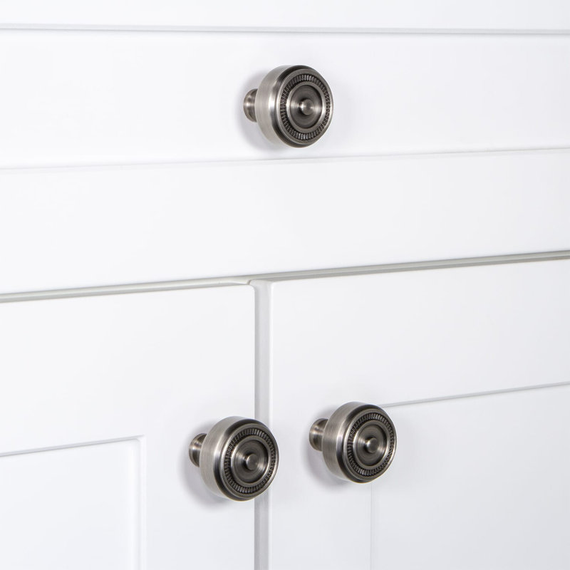 Soleil Round Knob, Antique Pewter