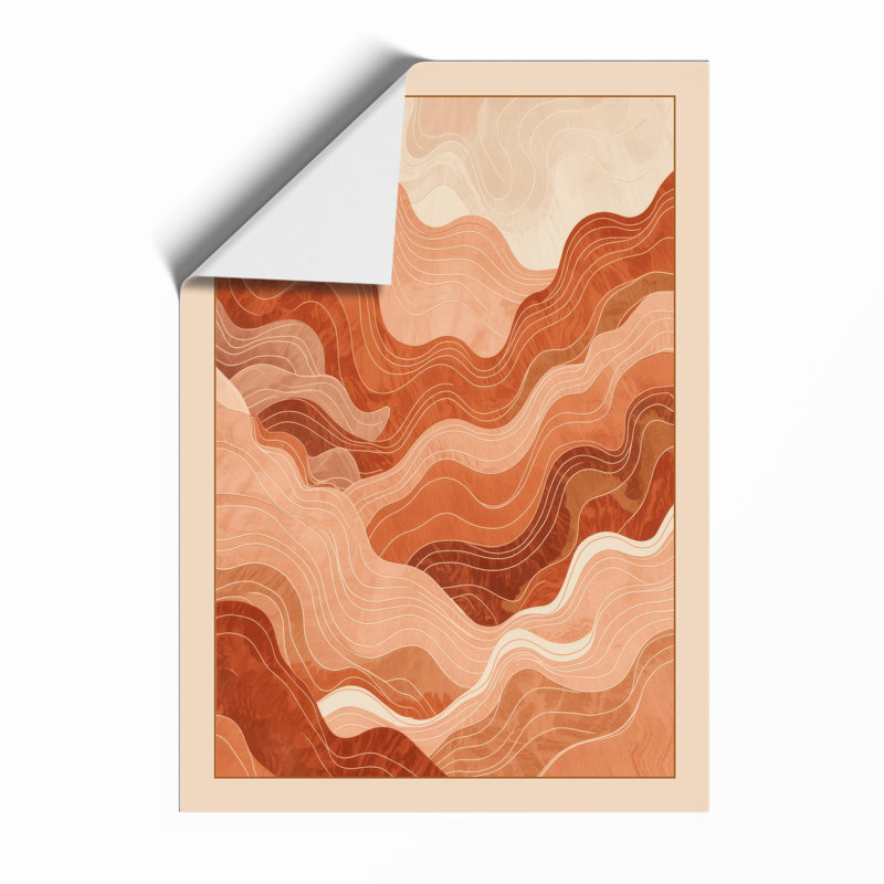Earth Waves Abstract - Framed Print, A3 - 42.0 x 29.7 cm, Unframed