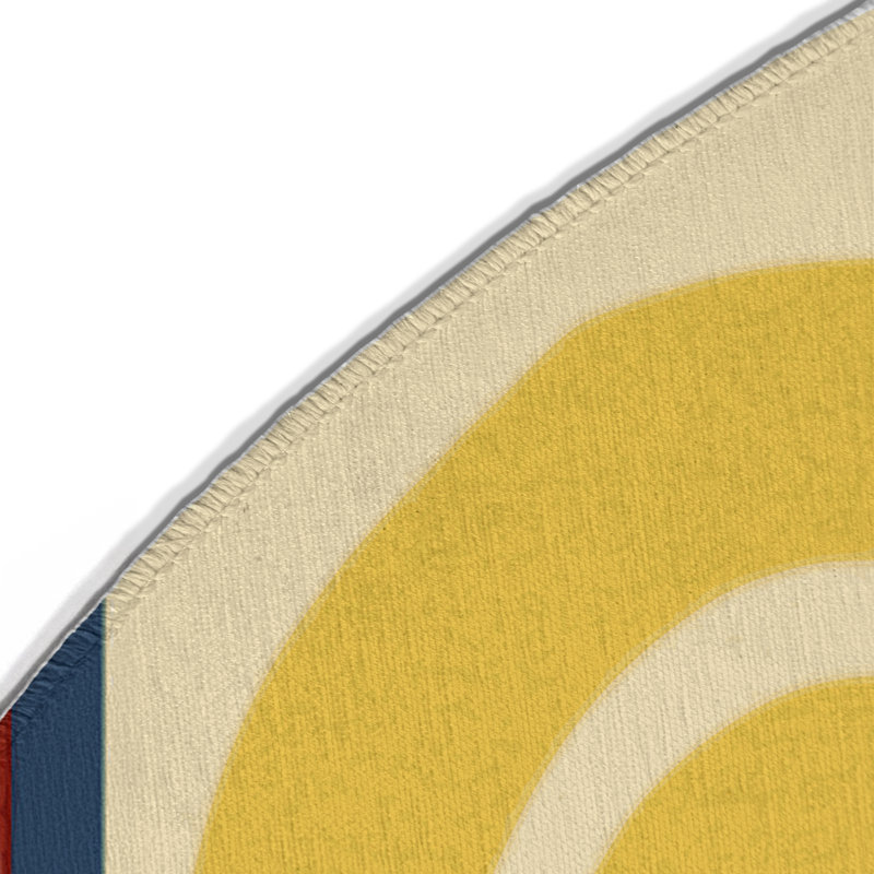 Flashy Curve Indoor And Outdoor Area Rug, Round 5'