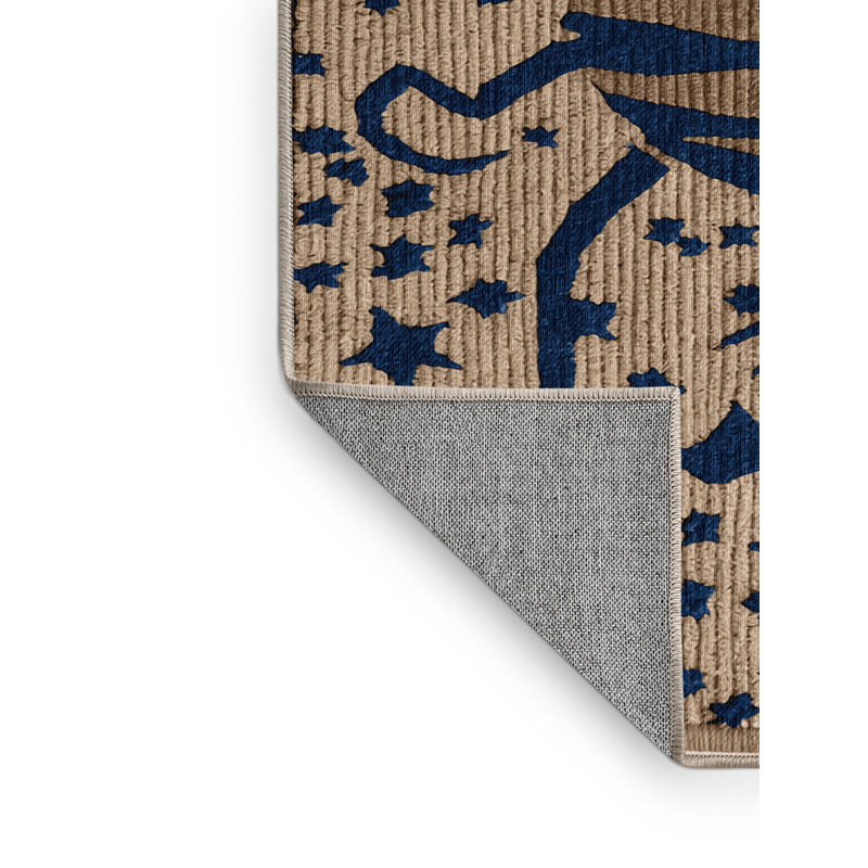Tapis brun lavable à la machine, Rectangle 6 pi x 9 pi