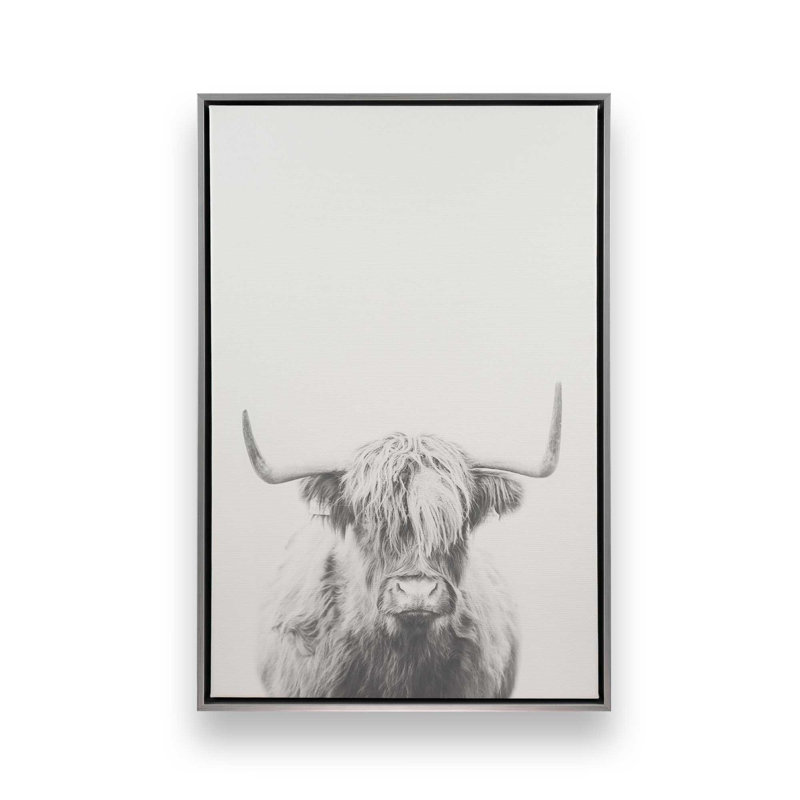 Impression sur toile Highland Spirit, Cadre flottant en chrome poli, H 18,75 po x l 12,75 po x P 1,75 po