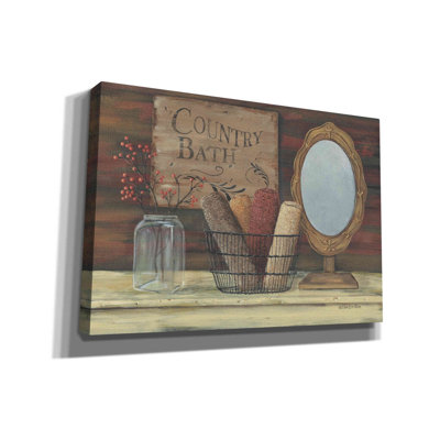 'Country Bath' by Pam Britton, Canvas Wall Art