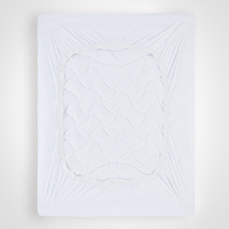 Lam Down Alternative 3-Zone Mattress Pad, Queen, White