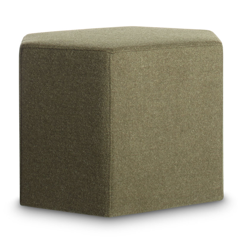 Hecks Upholstered Ottoman, Vesper Olive