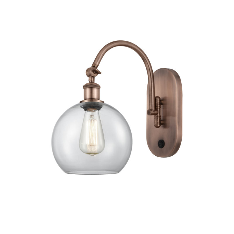 Ellington Swing Arm Sconce, Incandescent, Antique Copper