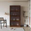 Bibliothèque contemporaine avec portes fermées en verre et armoire de rangement de bureau