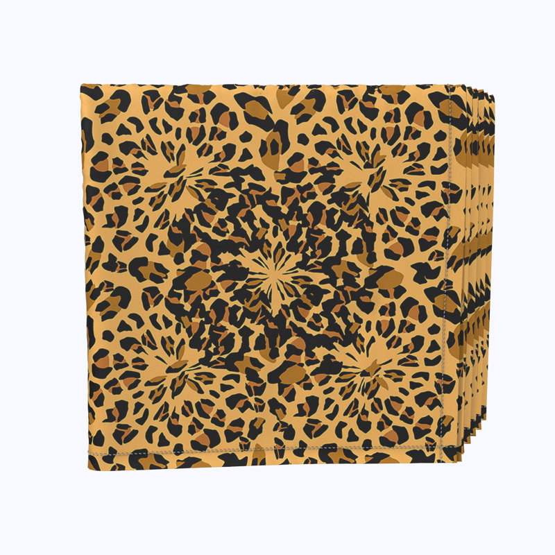 Polyester Animal Print Square Napkin