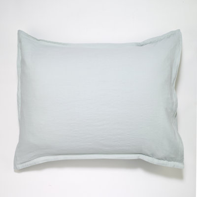 Taie décorative en coton délavé à la pierre avec fermeture à enveloppe, texture douce