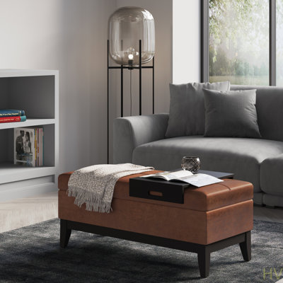 Oregon - Storage Ottoman Bench With Tray