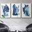 Indigo Collide I, ensemble de 3 toiles encadrées sur toile-1052132935-1052132932