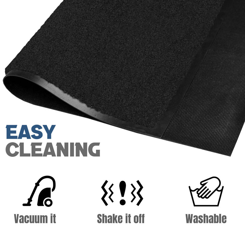 Jordayn Non-Slip Indoor Doormat, Anthracite, 40cm W x 60cm L