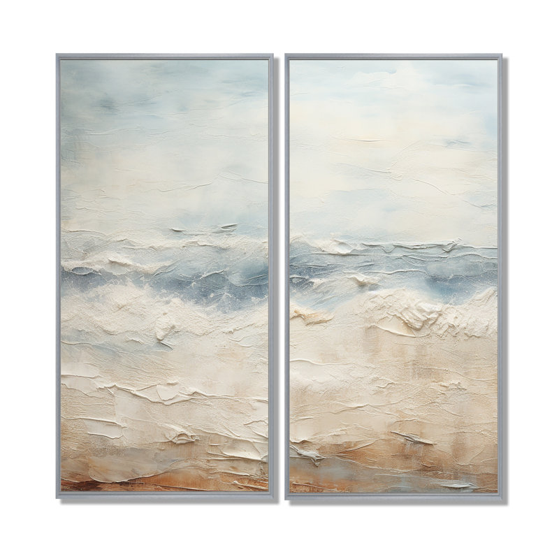 Rasch - impressions sur toile nautiques, H 32 po x l 32 po, Impression encadrée flottante, Argent argent