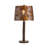 27" Resin Table Lamp With Bronze Shade