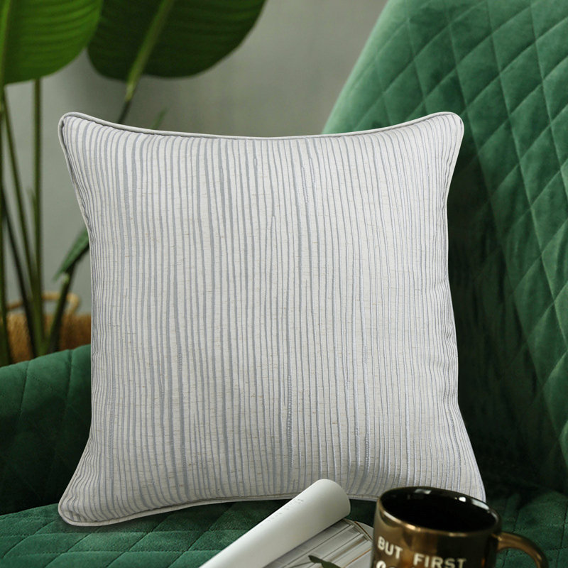 Hopelynn Striped Square Cushion, Grey