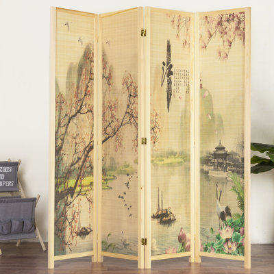 Licon 63'' W x 69'' H 4 - Panel Folding Room Divider