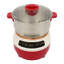 Mélangeur de pâte électrique 5L, pétrisseur (argent + rouge)
