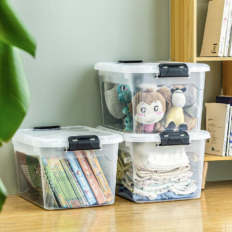 Umber Rea Storage Box Transparent Storage Plastic Sorting Box Quilt Clothes  Toy Storage Box Covered Storage Box