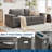 90" Versatile Contemporary Sectional Sofa In Chenille Fabric For Two With Usb Charging Port And Side Storage Pocket, Fabric Cover Removable, Living Room Apartment Sectional Sofa-450292059
