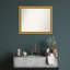 Townhouse Gold Non-Beveled Bathroom Wall Mirror-1016737480