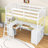 Fatmira Kids Twin Loft Bed with Drawers-1996722240
