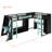 L-Shaped Wood Gaming Loft Bed With Dual USB Ports & LED Lights-1771316615