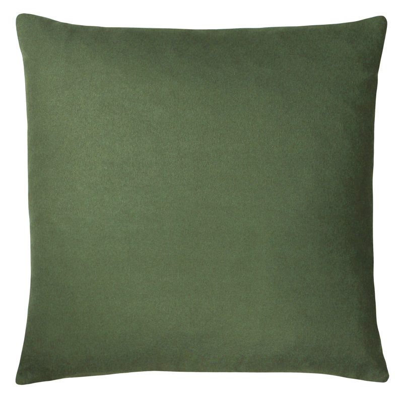 Floral Square Throw Cushion, Forest Green