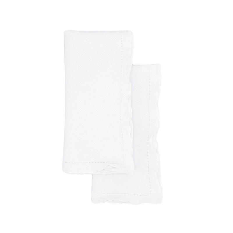 Serviette en lin festonnée 21 po