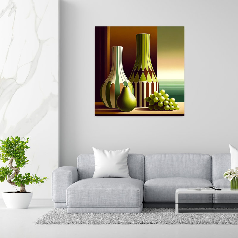 Art contemporain, art floral moderne, H 48 po x l 48 po