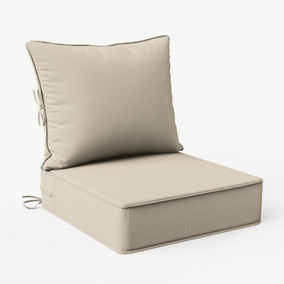 Wynee 24"W X 24"D Outdoor Cushions 6.5'' Deep Seating Cushion Set Indoor and Outdoor Seat / Back Cushion 