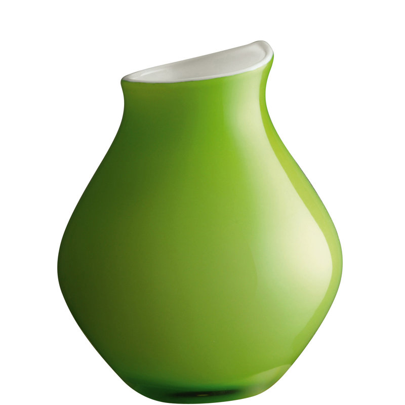 Vase de table en verre à haute qualité gift Macrae, Vert, H 8,25 po x l 6,25 po x P 6,25 po