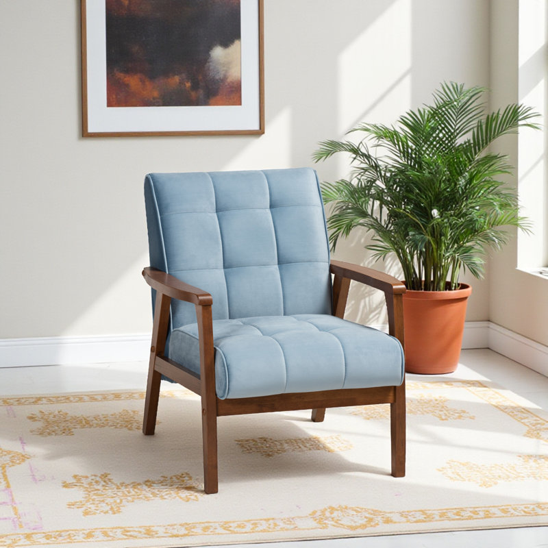Charrell Upholstered Armchair, Light Blue