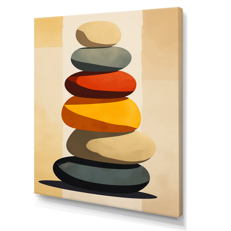 «Visual Tranquility Rock Balancing On», reproduction sur toile, 20" H x 12" W, Toile tendue