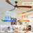 72 Inch wood Ceiling Fan with  light, Low Profile Ceiling Fan  with Remote Control,Noiseless Reversible DC Motor with Timer