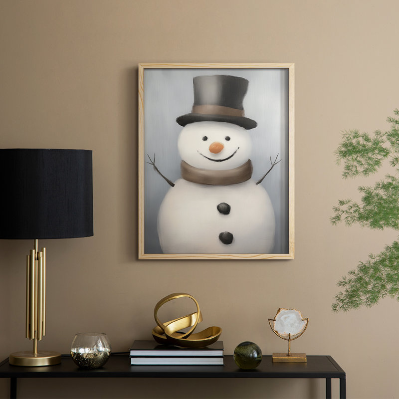 «Christmas Holiday Art», série 2-CDxxix, reproduction encadrée - bois massif, Naturel, H 30 po x l 24 po
