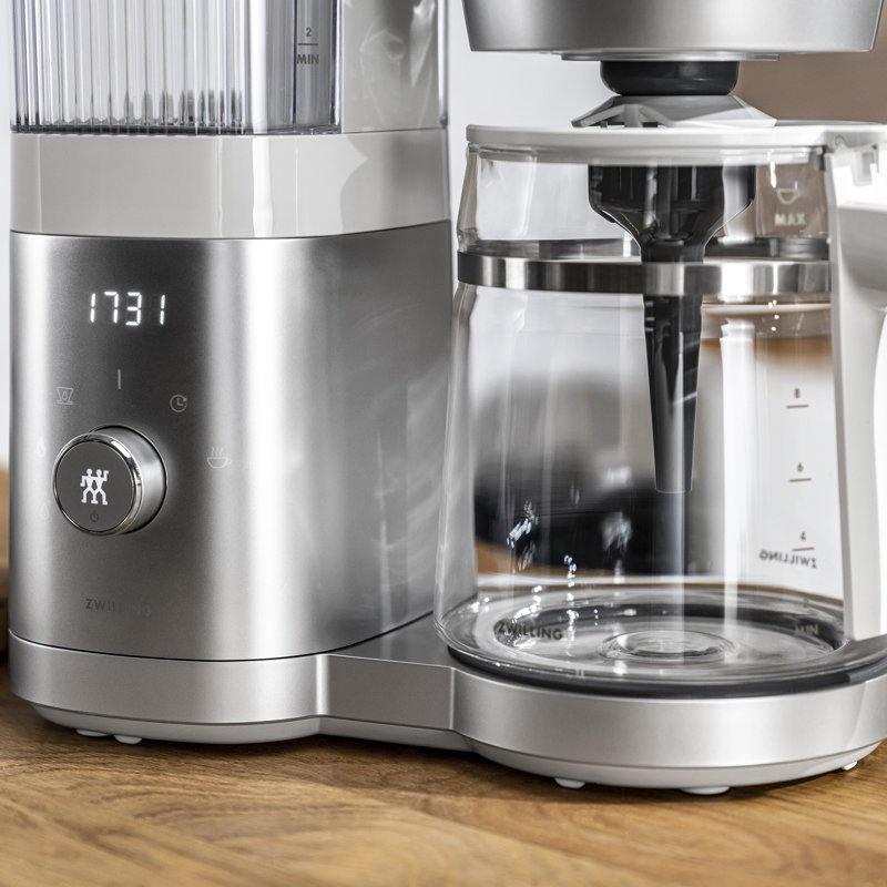 ZWILLING Enfinigy Glass Drip Coffee Maker, Silver