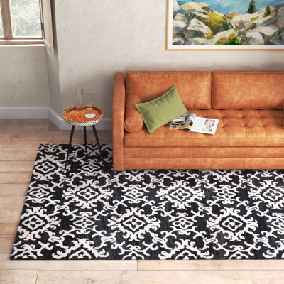 Tapis noir / ivoire Farnham Blossom 104