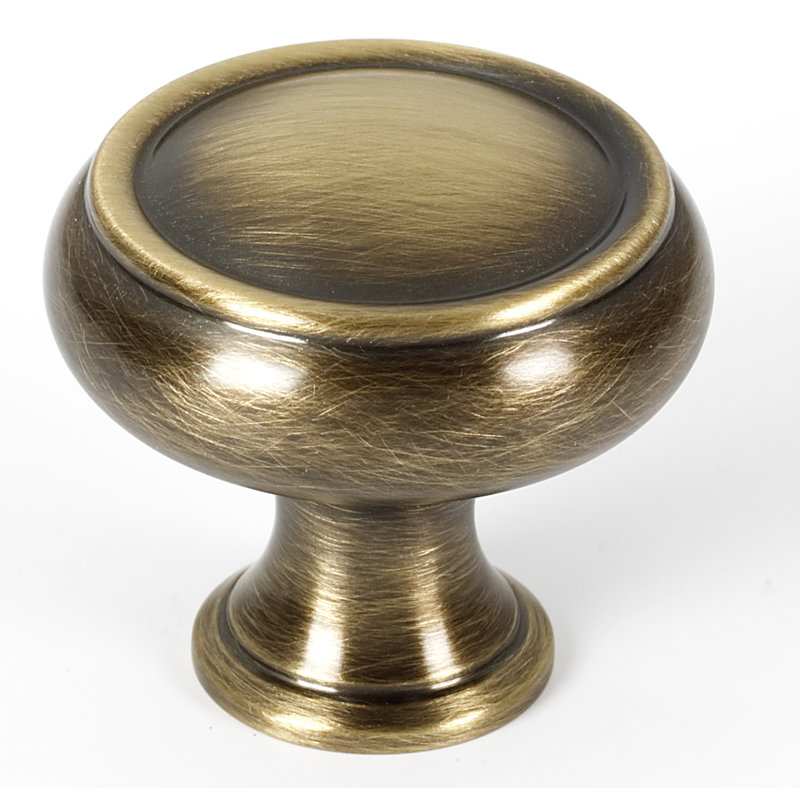 Mushroom Knob, Antique English, 1.25" H x 1.5" W x 1.5" D