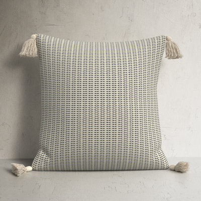 Brenly Turkish Cotton Striped Square Throw Pillow