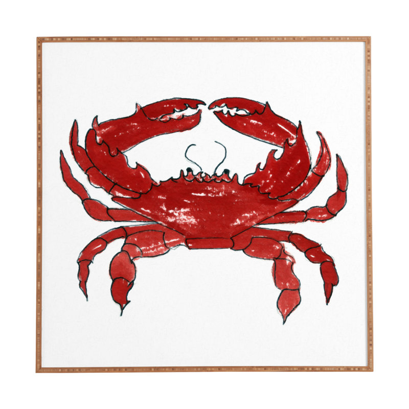 Crabe, reproduction d’art encadrée